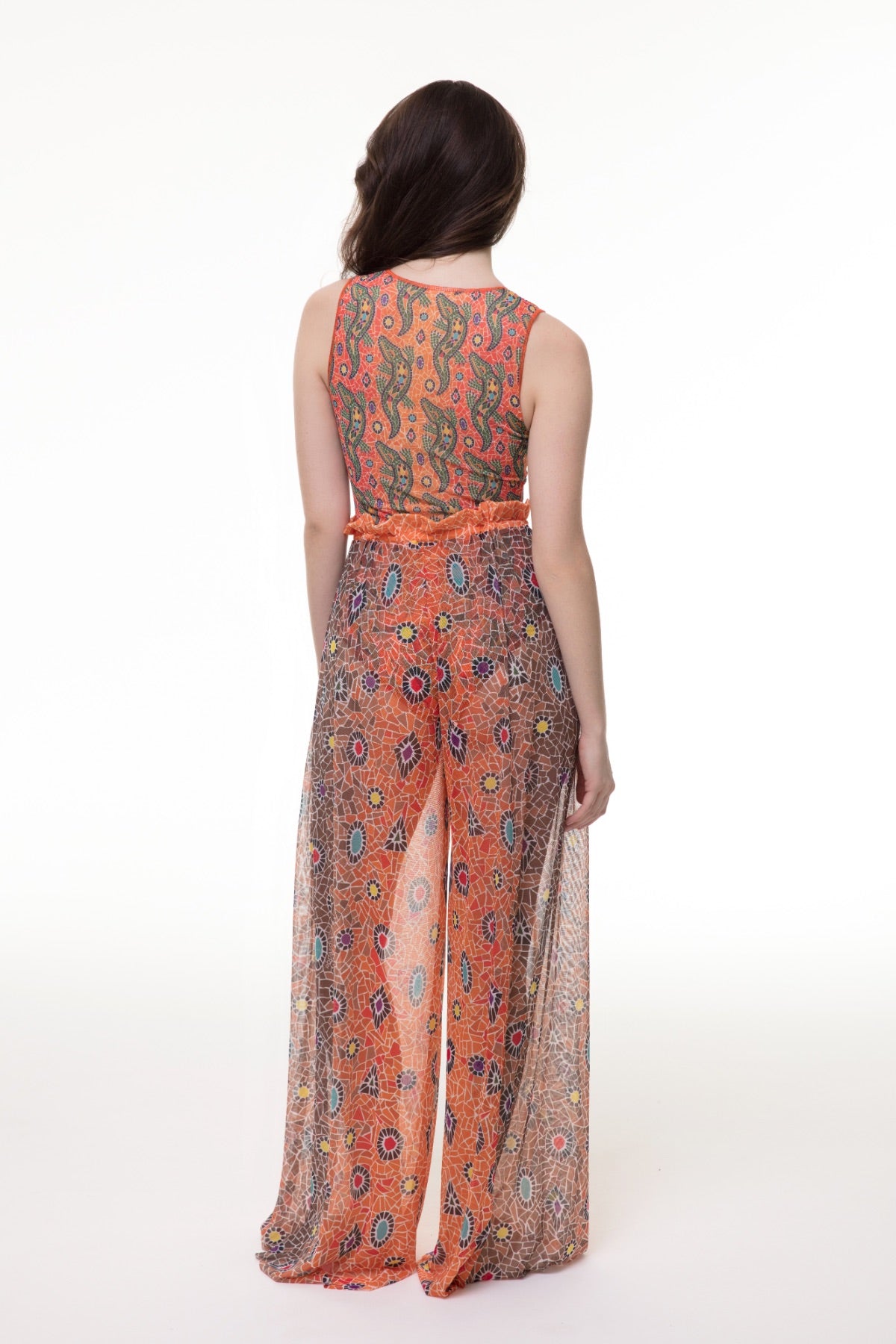 Beach pants "Crocodile orange"