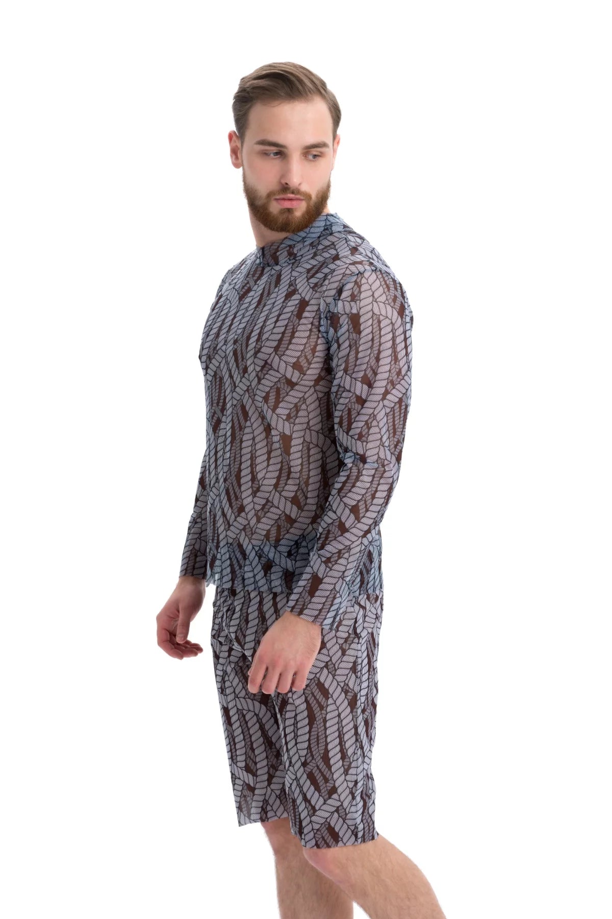T-SHIRT WITH HOOD ROPES