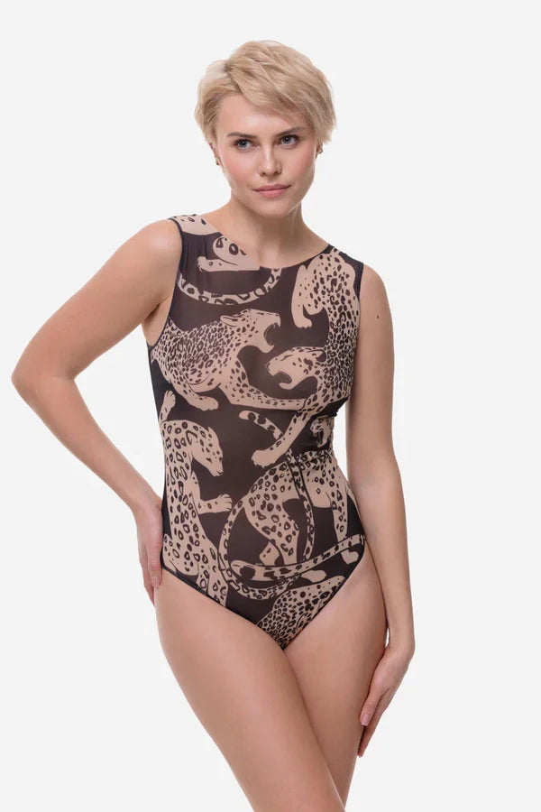 One-piece Sleeveless Swimsuit "Wild Cat"