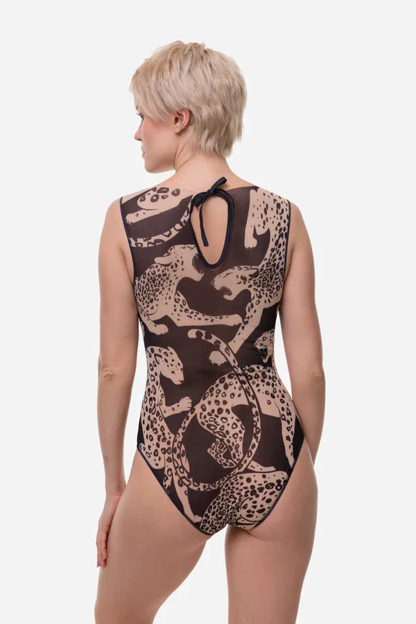 One-piece Sleeveless Swimsuit "Wild Cat"