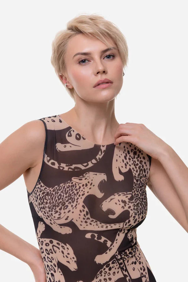 One-piece Sleeveless Swimsuit "Wild Cat"