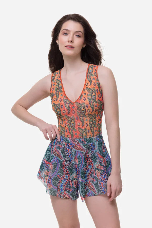 Shorts for Ladies "Crocodile Multicolor"