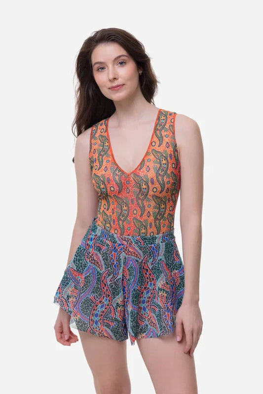 Shorts for Ladies "Crocodile Multicolor"