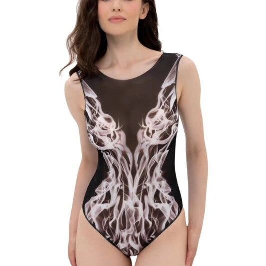 One-piece Sleeveless Swimsuit "Grey Flame"