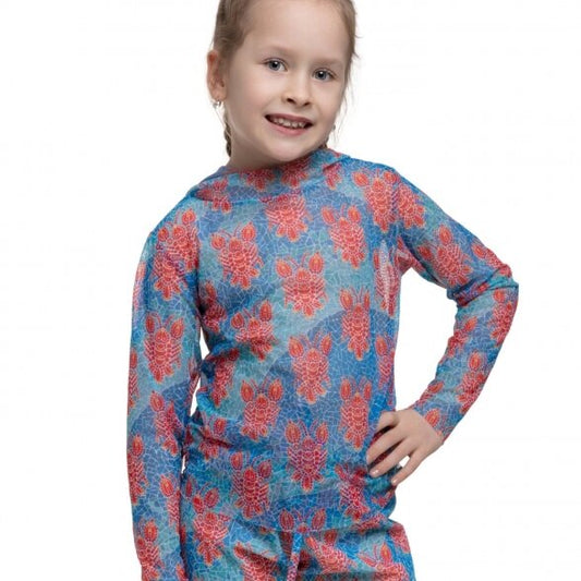 KID's Smart T-shirt with Hood "Lobster pattern"
