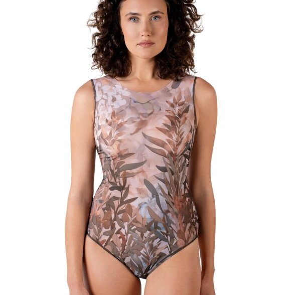 One-piece Sleeveless Swimsuit "Olives"